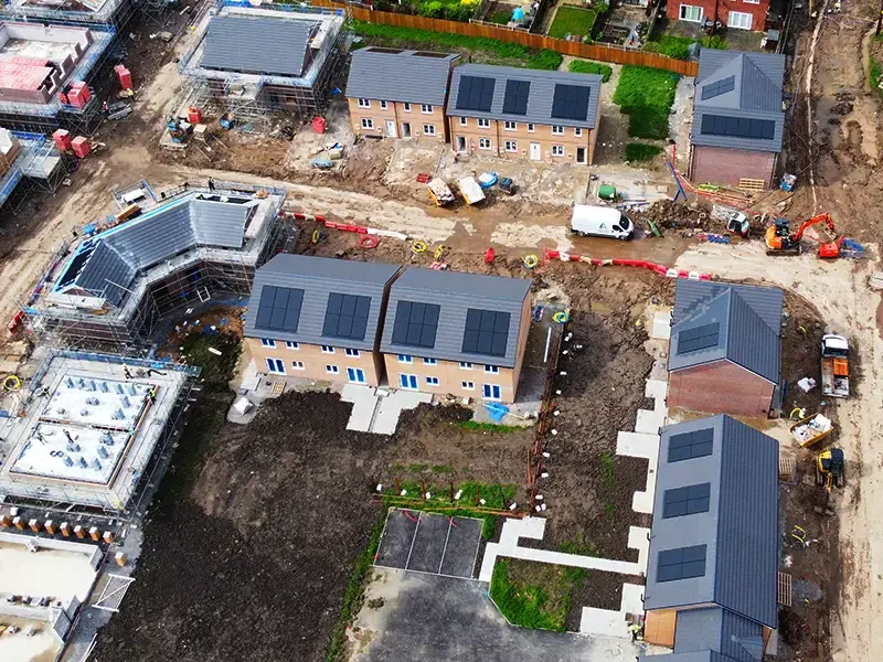 Breck Homes development with Clearline fusion roof integrated solar