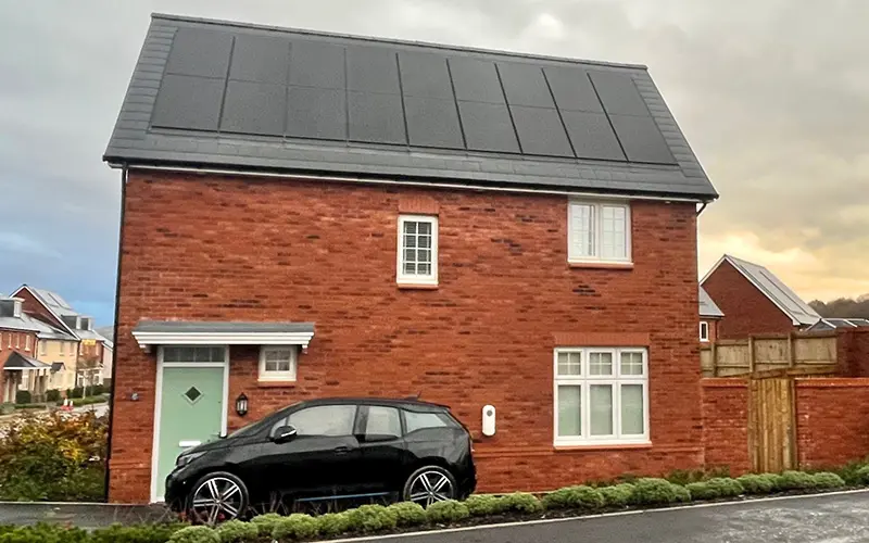 Clearline fusion solar PV installed on homes at Parc Eirin, Tonyrefail, Wales