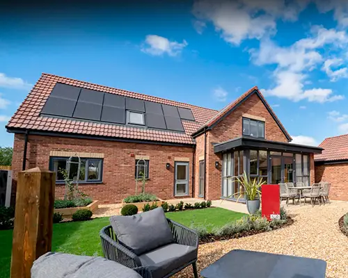 Clearline fusion solar panels combined with Velux roof window at Newland Homes development