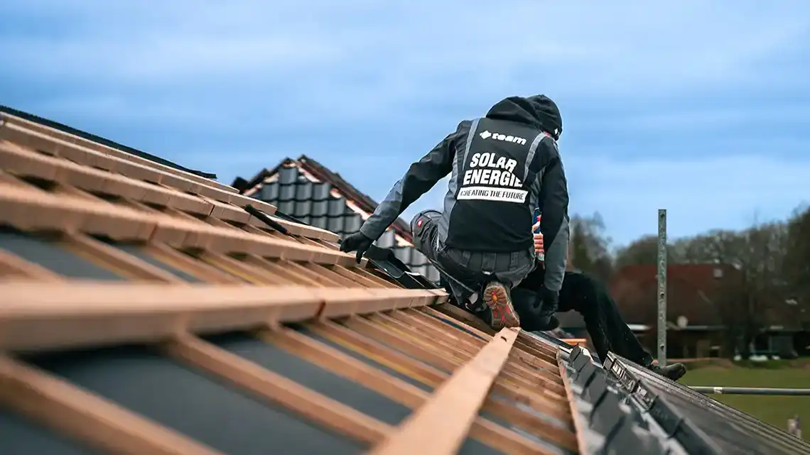 Installation by team solar energie GmbH featuring Clearline fusion roof integrated solar panels
