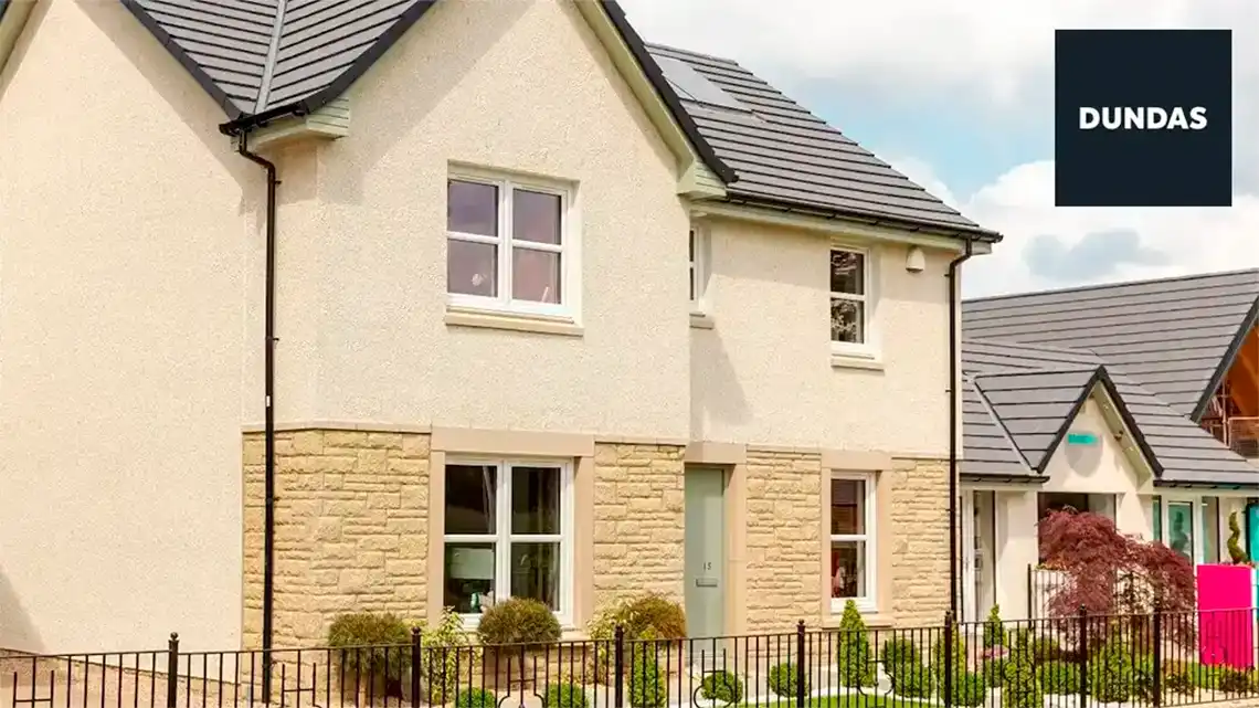Dundas Estates Development at Uphall Station Village with Clearline fusion roof integrated solar panels