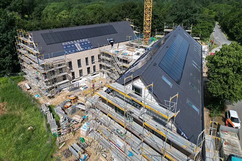 Casa di cura e struttura di assistenza temporanea in Germania riprese con un drone